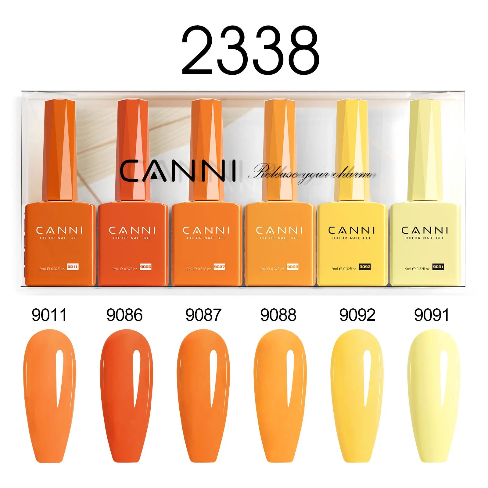 CANNI Nail Gel Polish Set Upgraded HEMA FREE Summer Nails Smooth Texture Ultra Gloss Top Coat Pigmented Gel Soak off UV LED Gel