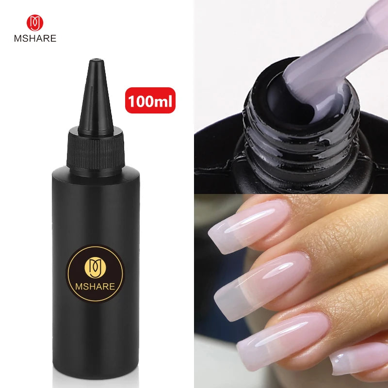 MSHARE 100ML Nail Gel Polish Soak Off UV LED Nails Vernis Semi Permanent Varnish Polish White Red Nail Gel Art