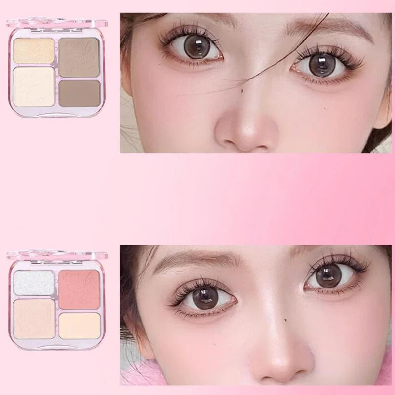 Make Up Set VEECCI Lip Glaze Contour and Highlighter Bronzer Powder Makeup Vitamin Makeup Gift Box 9 PCS Kit