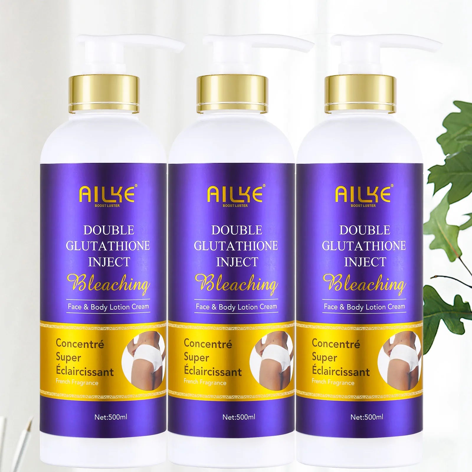 AILKE Lightening Skin Care Range, With Double Glutathione, Brightening, Moisturizing, Clean Skin, Glowing Beauty Face Care