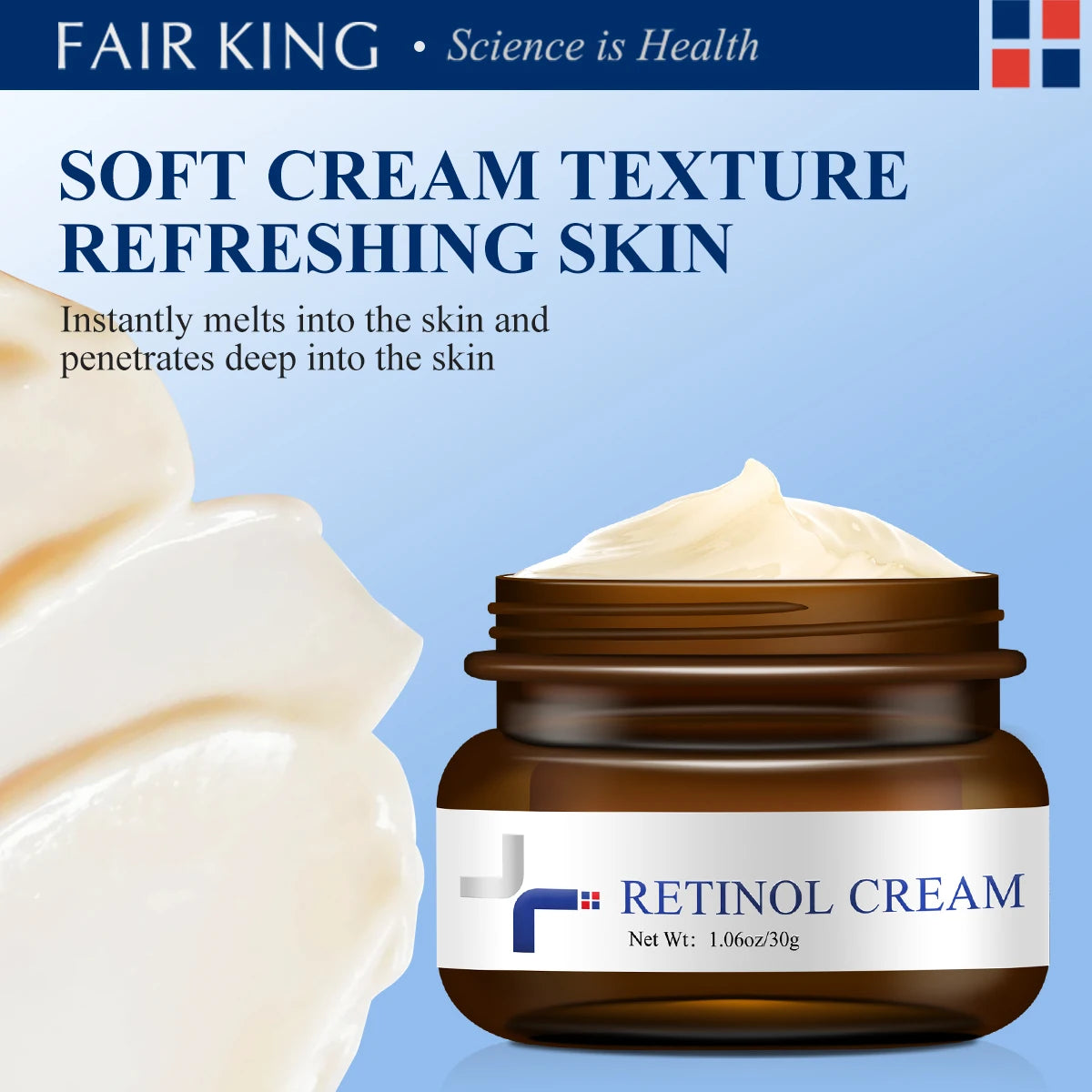 Anti-Aging Retinol Cream Wrinkle Removal Fine Line Fade Pore Refinement Skin Firming Moisturizing Facial Day Cream Skincare