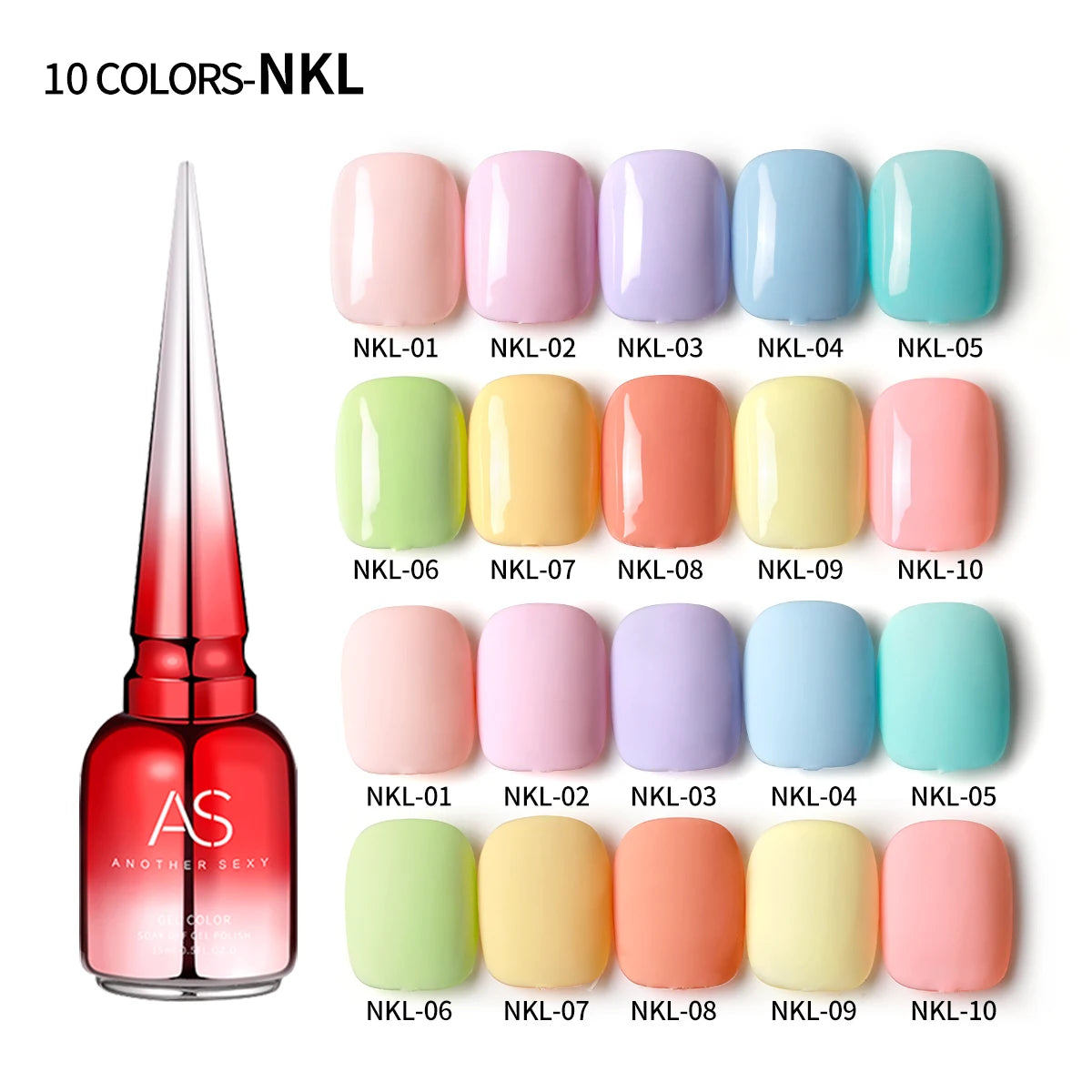AS Nail Gel Polish Set 210 Colors Choose 10 Pieces Kit Another Sexy Nail Vernis Varnish Gift Uv Gel