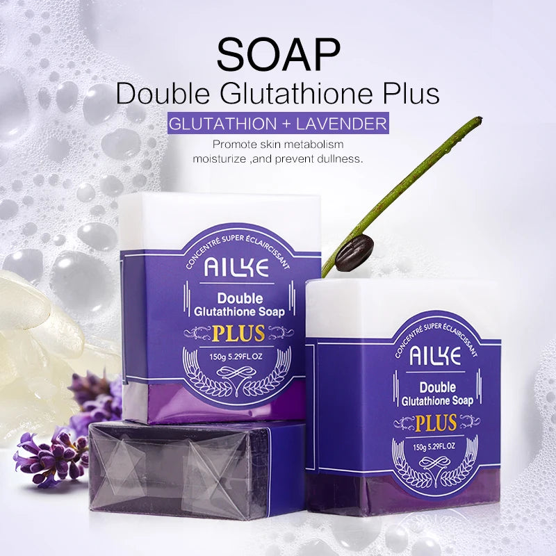 AILKE Glutathione PLUS Bleaching Skin Care Set, Moisturizing, Even Skin Tone, Improve Dark and Black Skin, Reduce Spots