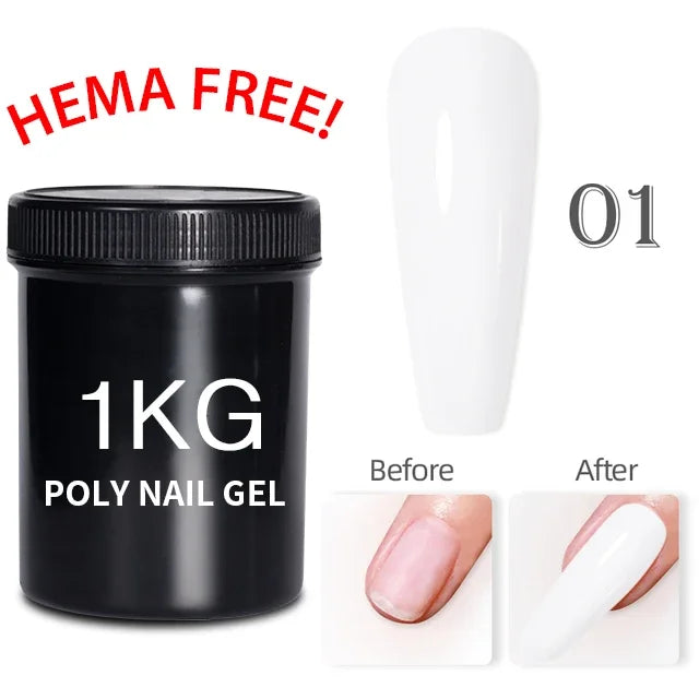 BOZLIN 1KG Super Shinny Top Coat UV Base Gel Polish Matte Top Coat Reinforce Gel Long Lasting Shinning Soak Off Nail Art Varnish