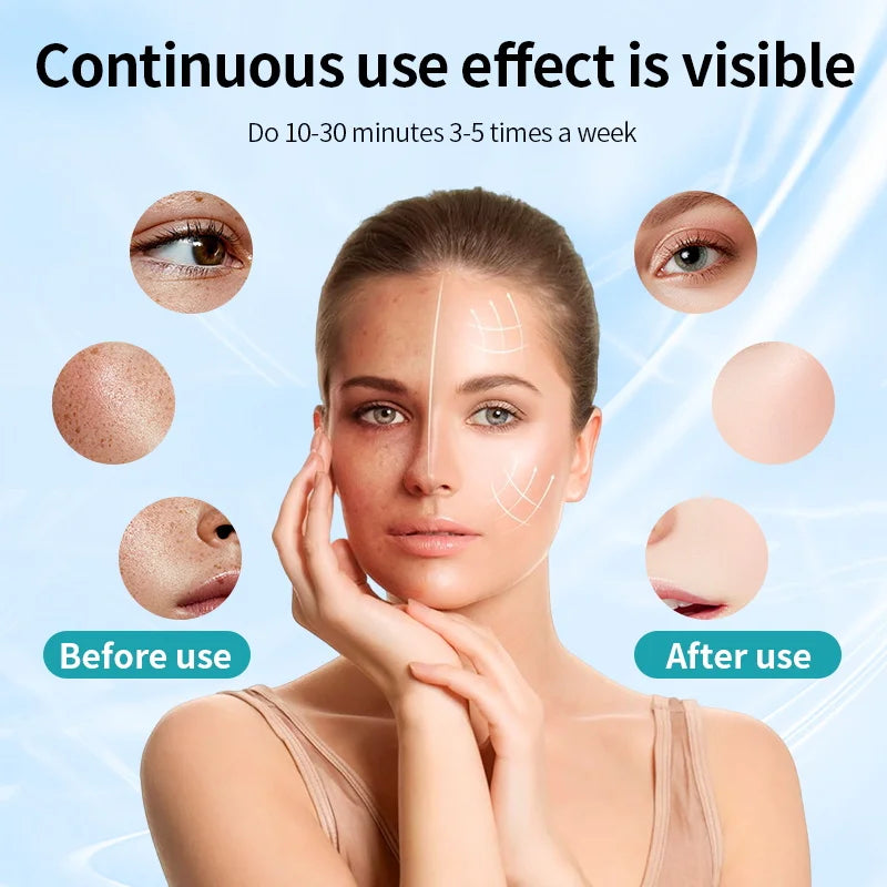 7 Color LED Face Mask with Neck - Wireless Portable Red Light Therapy for Anti-Aging, Wrinkles, Skin Rejuvenation, Home Use