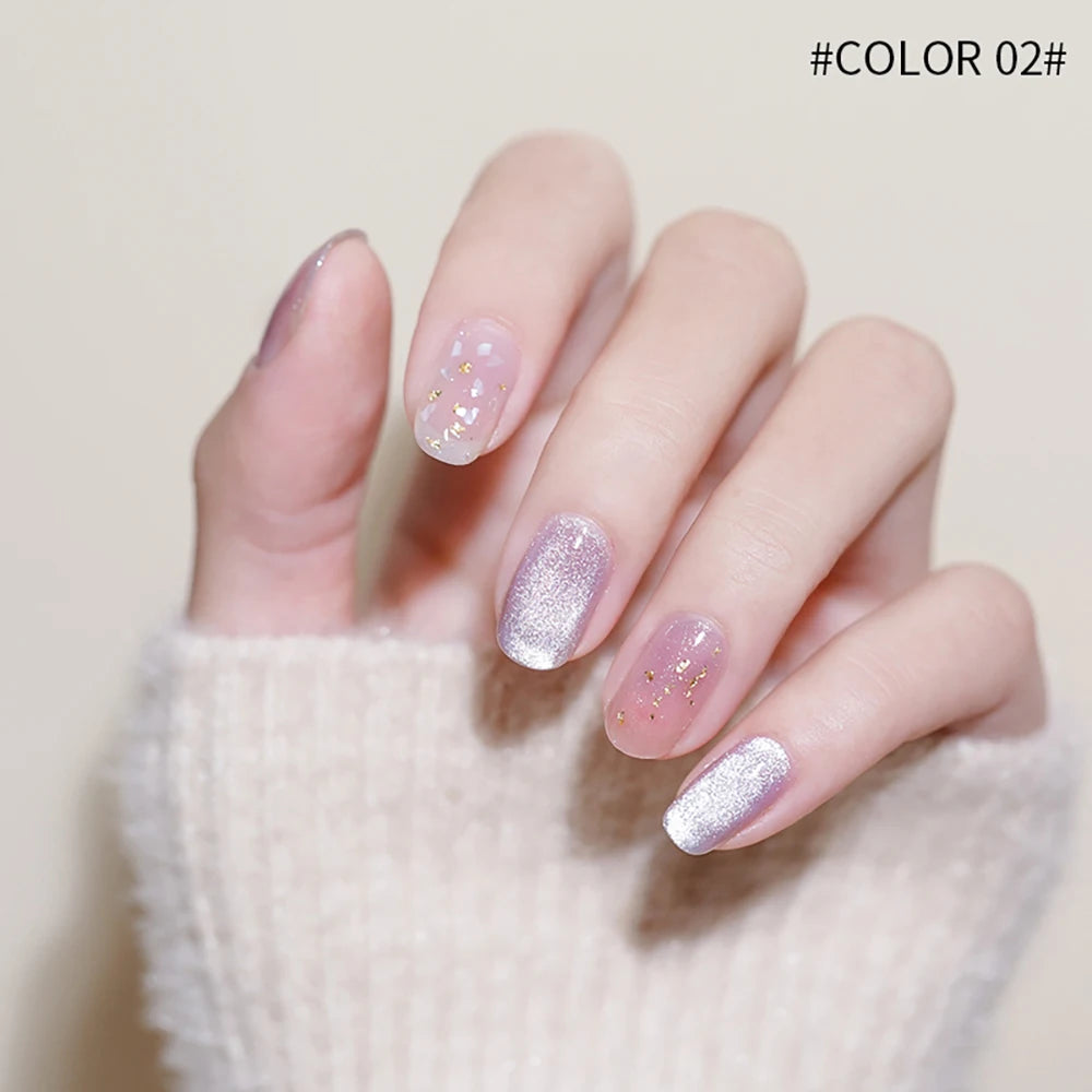 Vendeeni 9 Color/Set Crystal Cat Eye Gel Nail Polish Semi Permanent UV LED Gel Lacquer Magnetic Cat Eye Gel Varnish For Nail Art