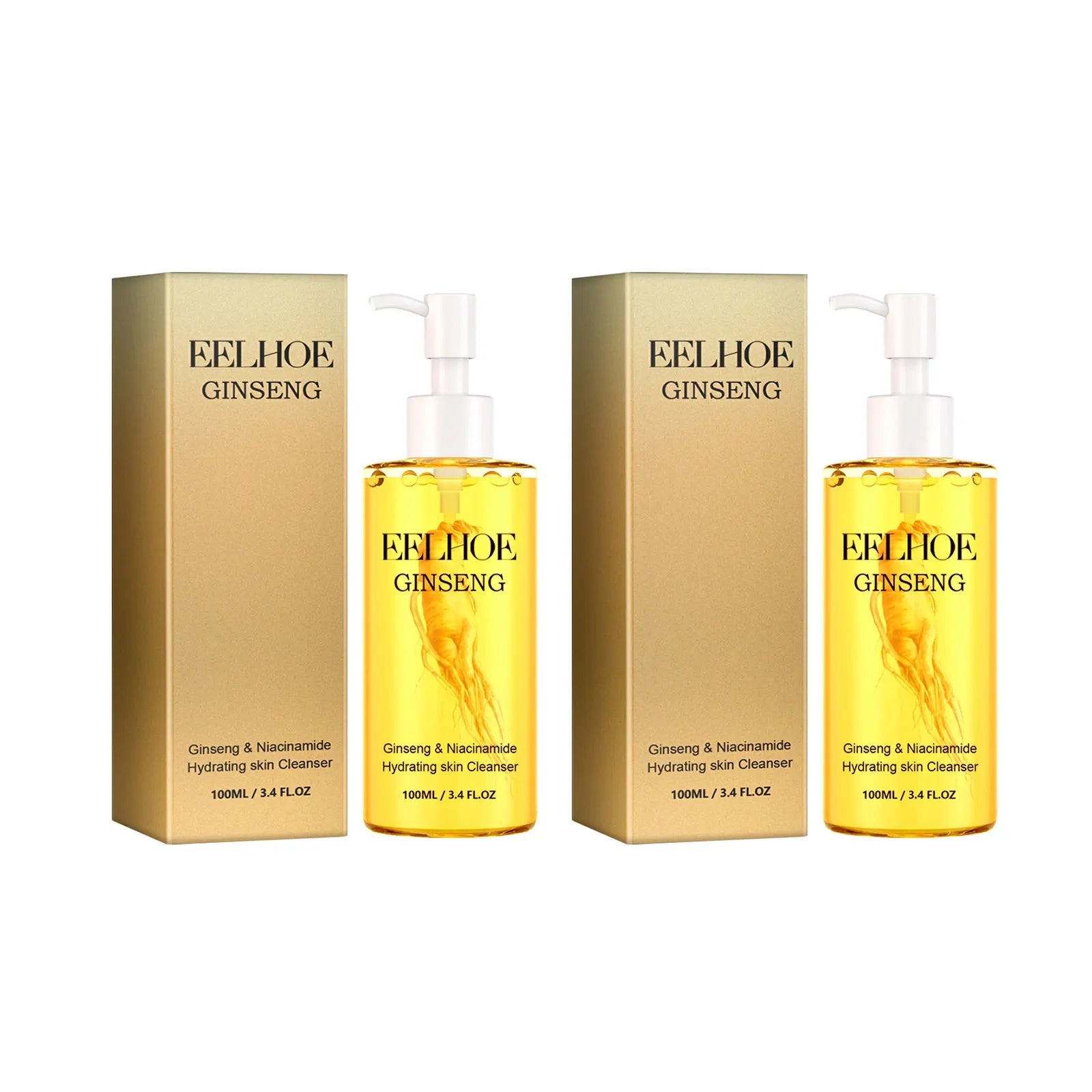 EELHOE Deep Cleansing Facial Cleanser Ginseng Root Extract Brighten Skin Tone Moisturizing Face Wash Gentle Cleanser Skin Care