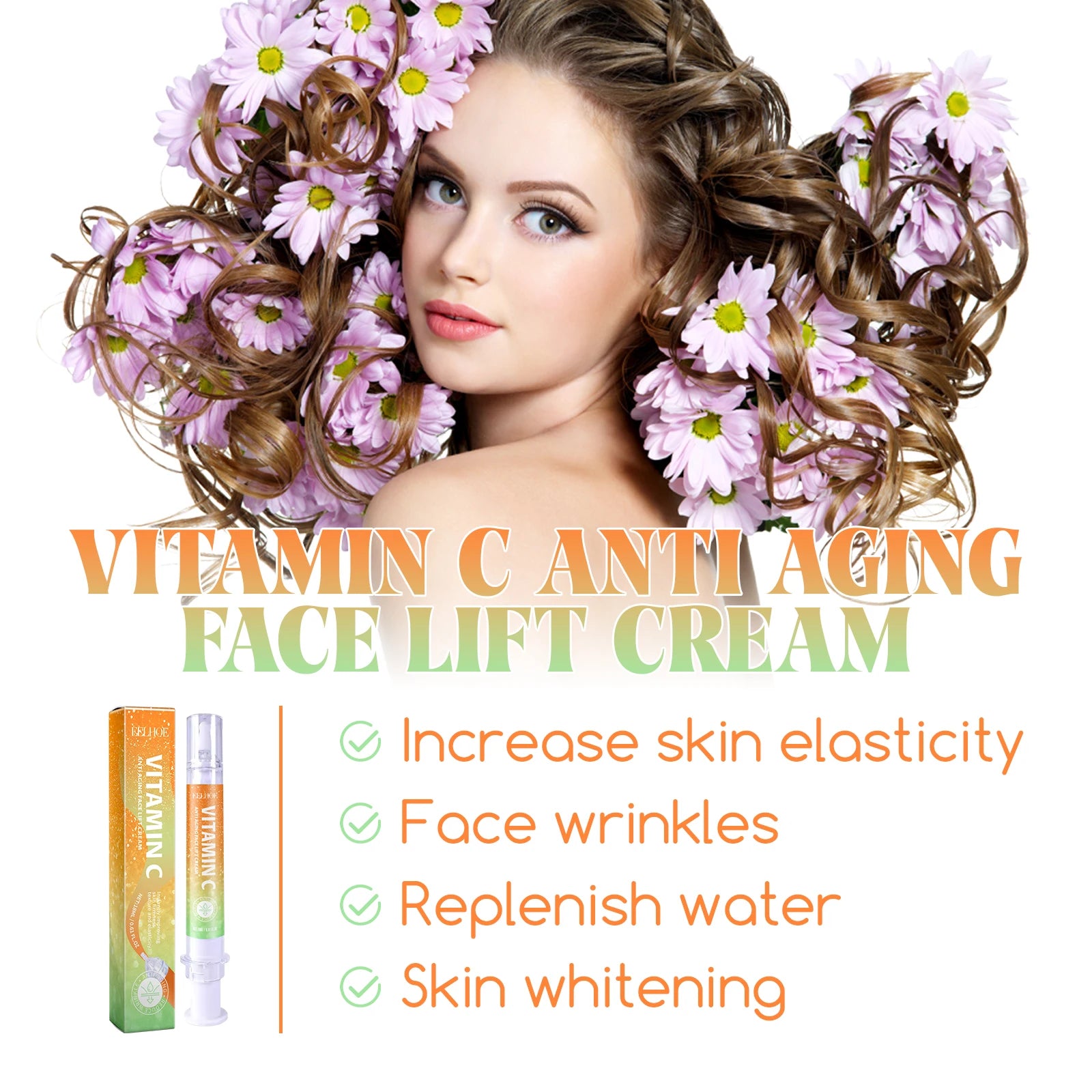 Vitamin C Facial Cream Repairing, Moisturizing  Firming Facial Cream Natural and Additive-free Moisturizing Facial Care Products