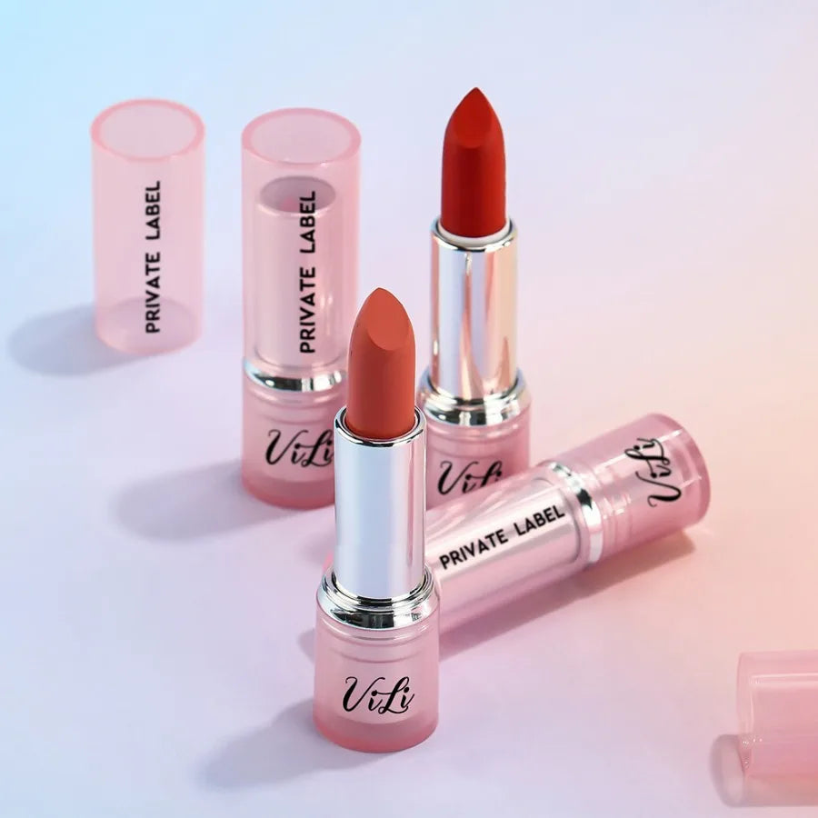 Custom 12colors Matte Lipstick Long Lasting Non-fading Waterproof Non Stick Cup Easy To Wear Sexy Velvet Lipstick Bulk Makeup