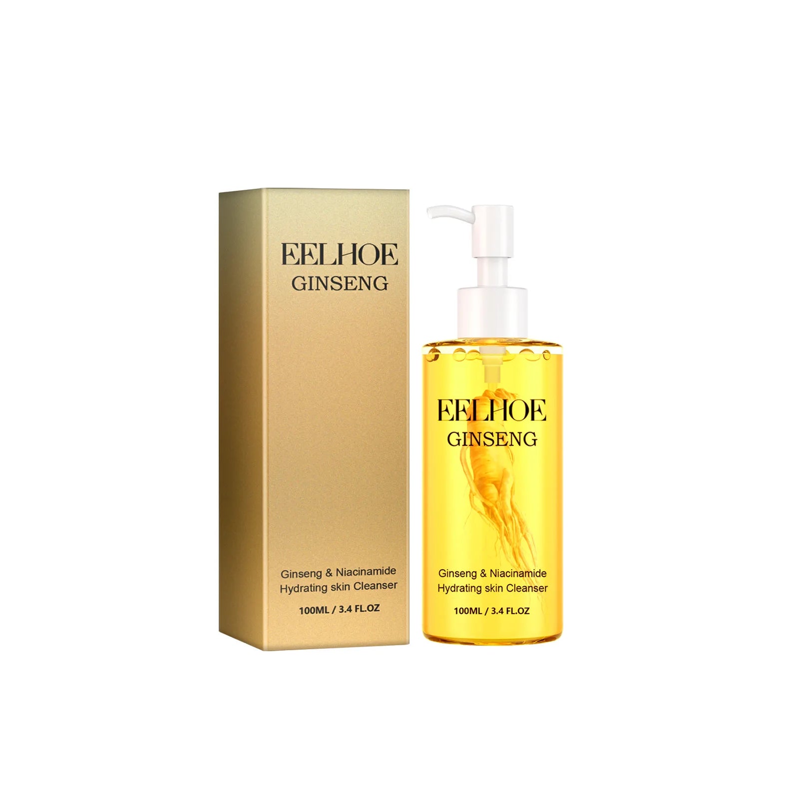 EELHOE Deep Cleansing Facial Cleanser Ginseng Root Extract Brighten Skin Tone Moisturizing Face Wash Gentle Cleanser Skin Care