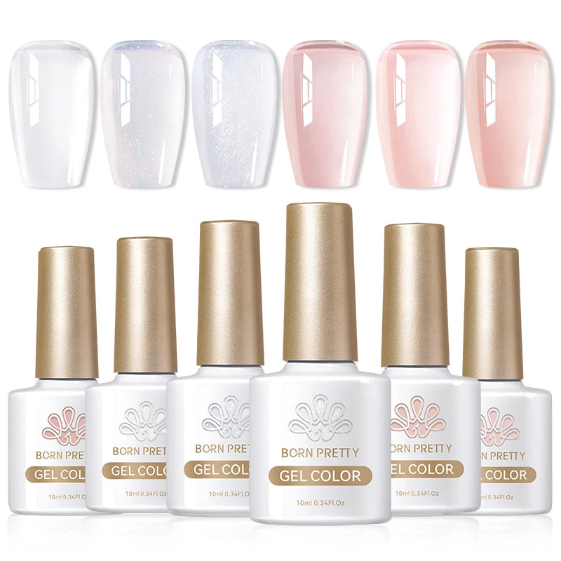 BORN PRETTY 6PCS Gel Polish Set 9D Polaris Cat Magnetic Soak Off UV LED Polish DIY Nail Art Manicure Varnish Base Top Coat