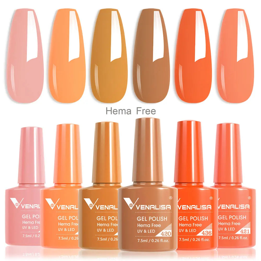 Rose Rubber Base Venalisa Nail Gel Polish Set