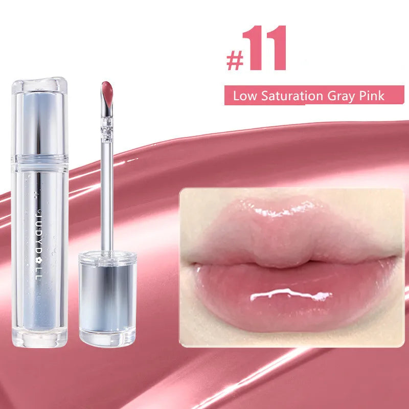 Judydoll Ice Iron Lip Glaze Lipstick, Non Staying Cup, Non fading Mirror Gloss Lip Gel,Liquid Lip Tint，Matte Moisturizing