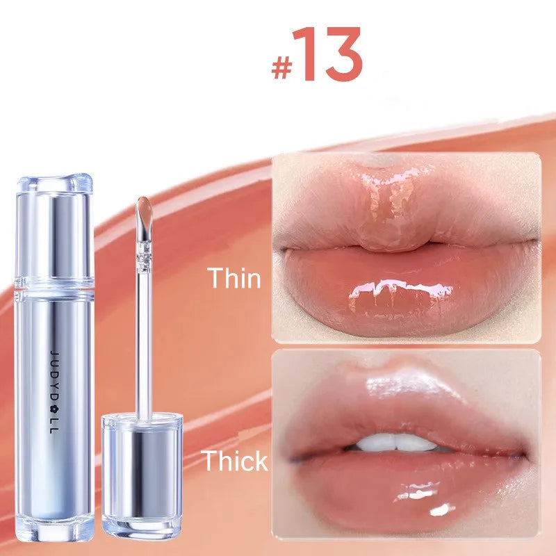 Judydoll Ice Iron Lip Glaze Lipstick, Non Staying Cup, Non fading Mirror Gloss Lip Gel,Liquid Lip Tint，Matte Moisturizing