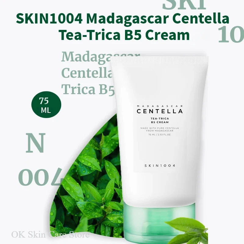 Korean Centella Tea-Trica BHA Foam Cleanser Purifying Toner Face Ampoule Serum and B5 Cream Relief Skincare Beauty Products Set