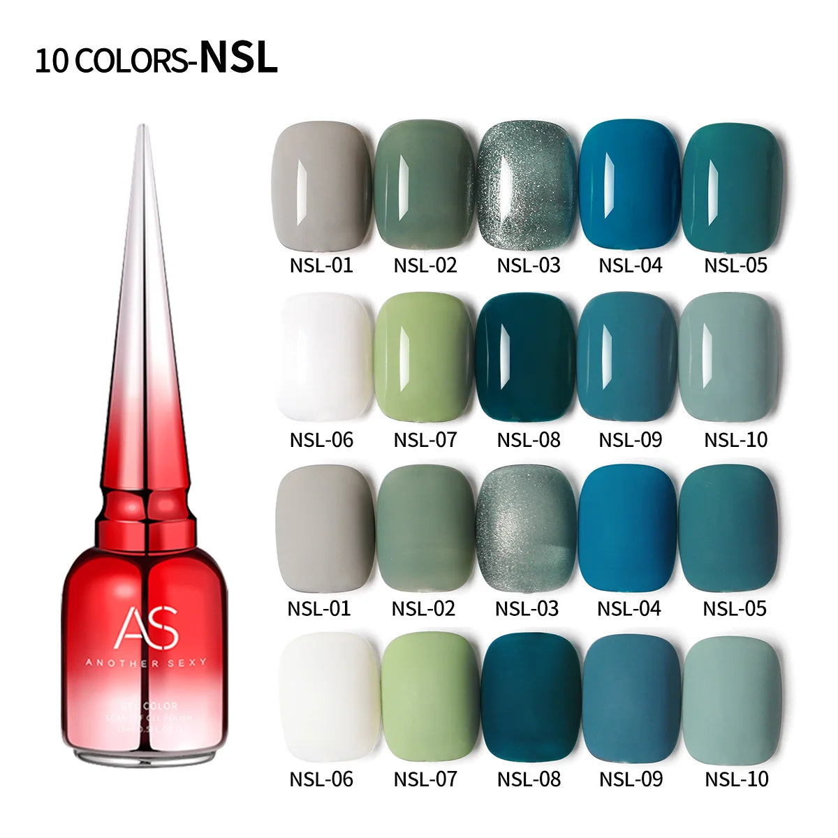 AS Nail Gel Polish Set 210 Colors Choose 10 Pieces Kit Another Sexy Nail Vernis Varnish Gift Uv Gel