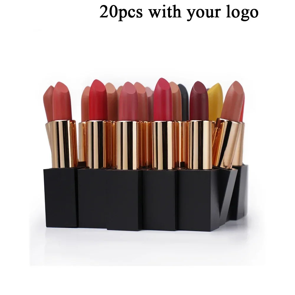 Custom 25colors Magnetic Straw Tube Lipstick Matte Long-lasting Moisturizing Non Stick Cup Sexy Lipstick Makeup Bulk