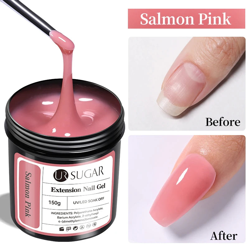 UR SUGAR 150g Rubber Base Gel Nail Polish Sparking Aurora Glitter Rubber Varnish Soak Off Semi permanent UV LED Gel Manicure