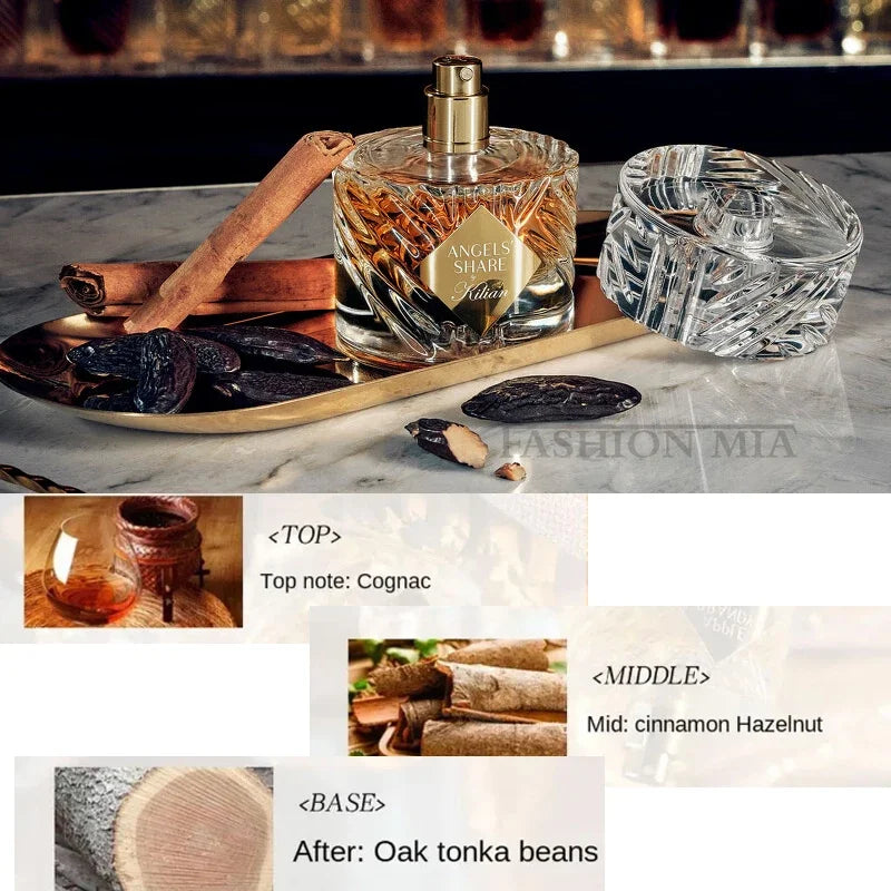 50ml Brand Angel Share Perfume Lasting Natural Floral Fruity Ice Rose Flame Wormwood Apple Brandy EDT for Men's Women