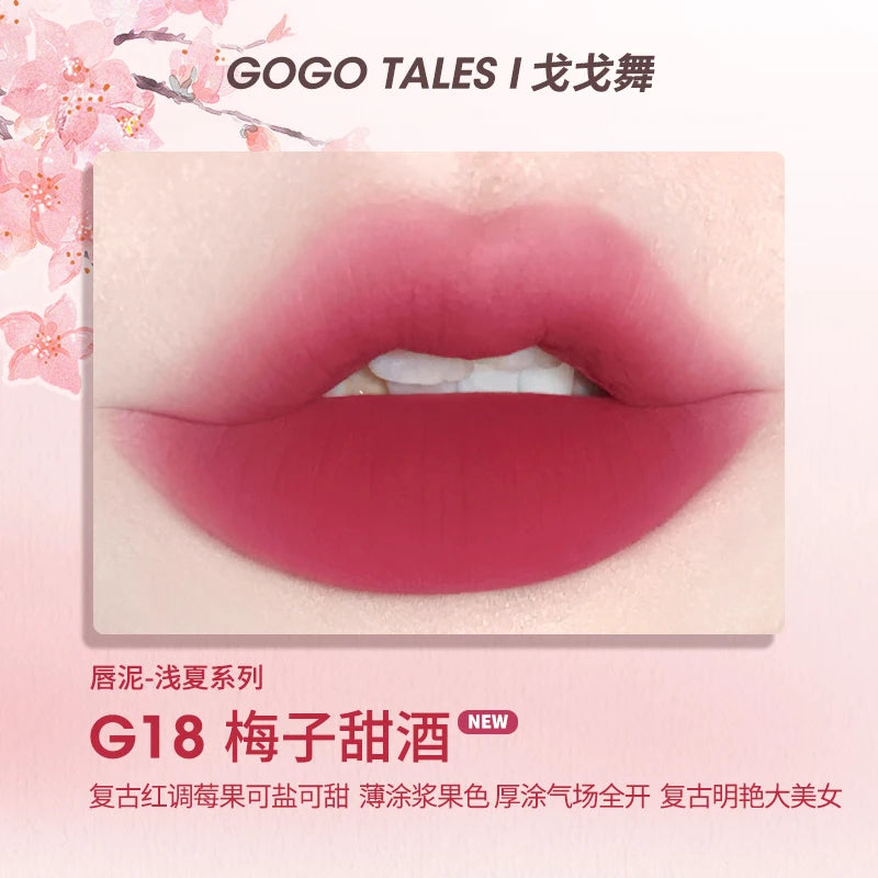 Gogotales Maquillajes Milk Cream Lip Mud Naked Color Matte Velvet Lipstick Vegan Waterproof Lip Glaze Girl korean Makeup