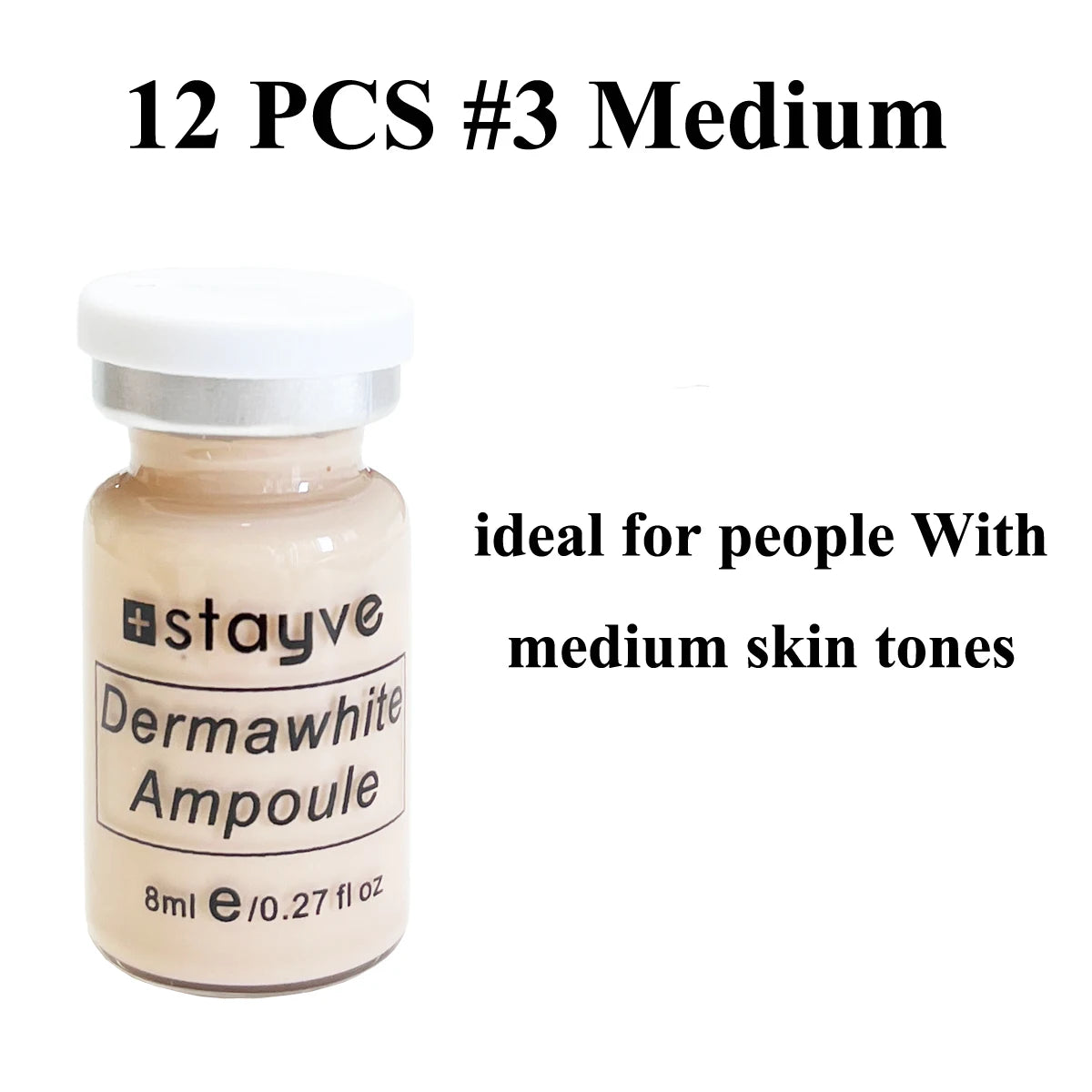 NEW Derma white BB Cream Glow Serum Ampoule add foundation niacinamide/peptide for effective brightening anti-aging 12pcs 8ml