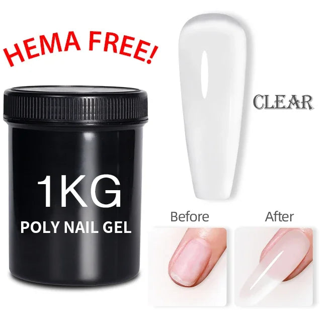 BOZLIN 1KG Super Shinny Top Coat UV Base Gel Polish Matte Top Coat Reinforce Gel Long Lasting Shinning Soak Off Nail Art Varnish