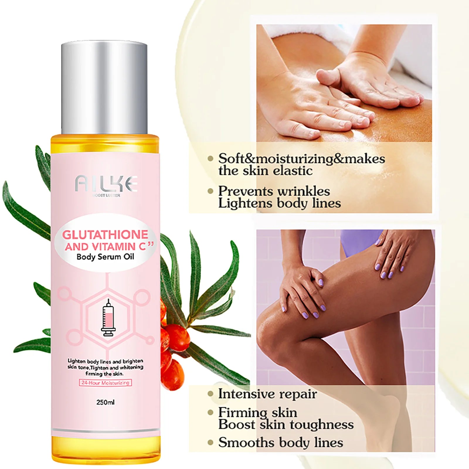 AILKE Whitening Moisturizing Anti-Freckle Body Lotion, Suitable For Face And Body, Glutathione Korean Women's Skin Care Products