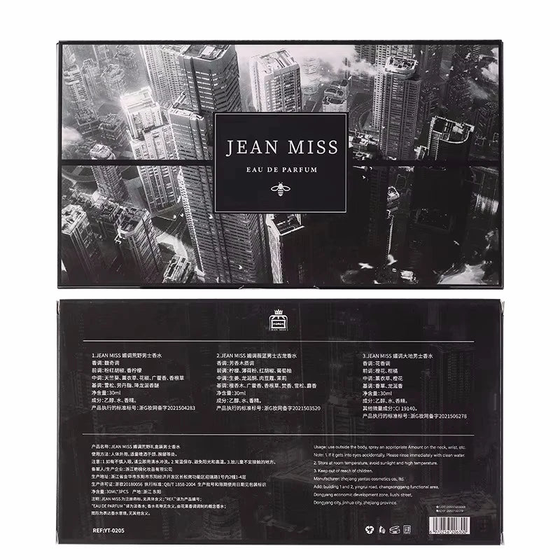 90ml Men's Eau de Parfum Gift Set - 3pcs Luxury Cologne Trio, Long Lasting Fragrance Attraction for Women 2025