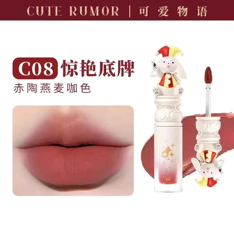 CUTE RUMOR Circus Lip Cream Velvet Lip Glaze Waterproof Vitamin Lipstick Matte Moisturizing Lip Mud