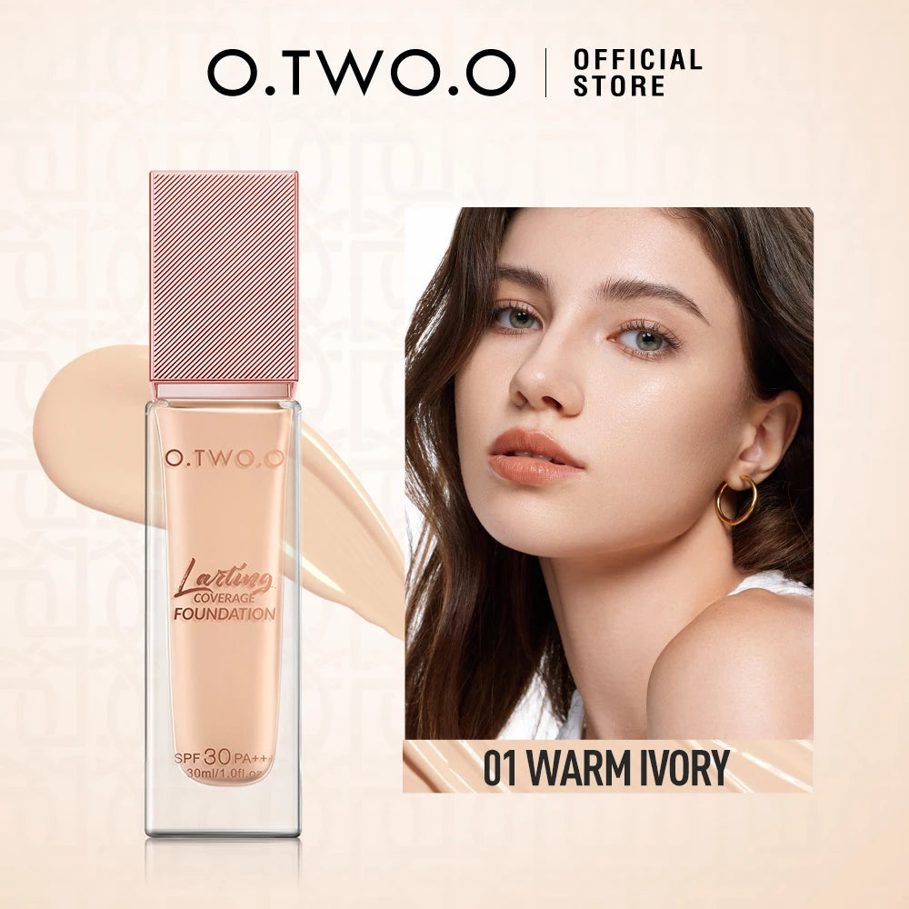 O.TWO.O Foundation Cream Moisturizing Oil-Free Long-Lasting Waterproof BB Cream Concealer Full Coverage Foundation Face Makeup