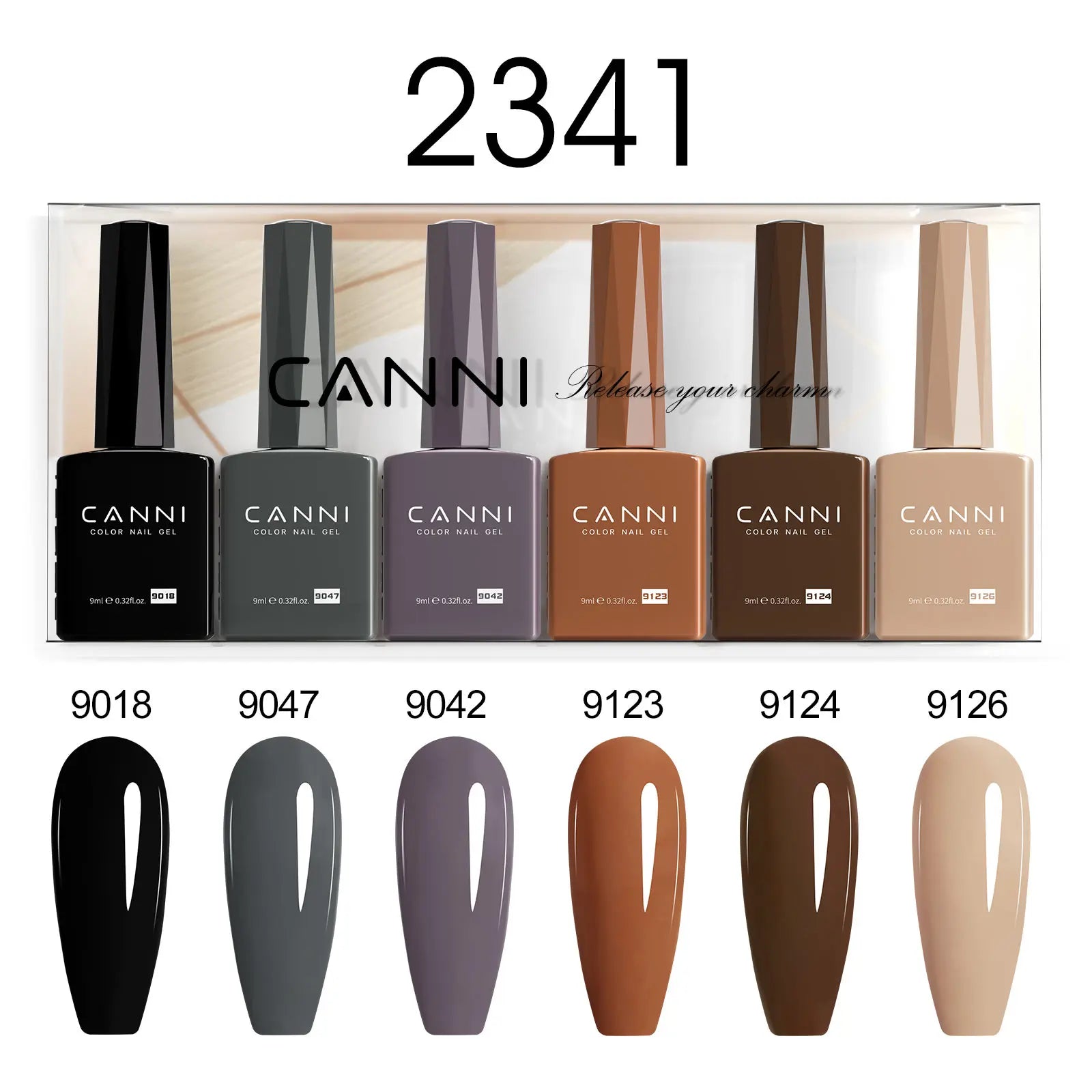 2/6pcs/kit CANNI HEMA FREE Nail Gel Polish Kit Gorgeous Color Beautiful Semi Permanent Gorgeous Full Coverage Soak off UVLED Gel