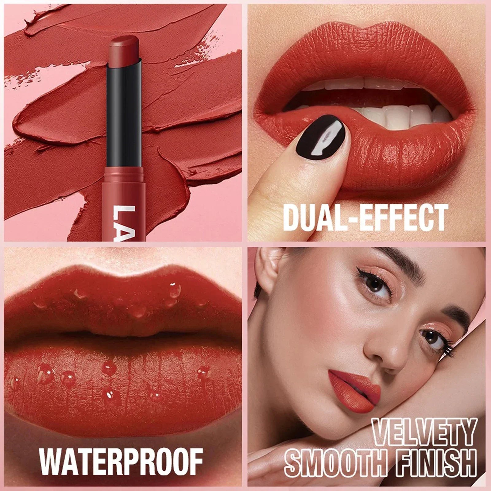 New Rotating Velvet Matte Lipstick Long Lasting Waterproof Lipstick Non-Stick Cup Lip Stain Tint Cosmetics Pencil Liner Makeup