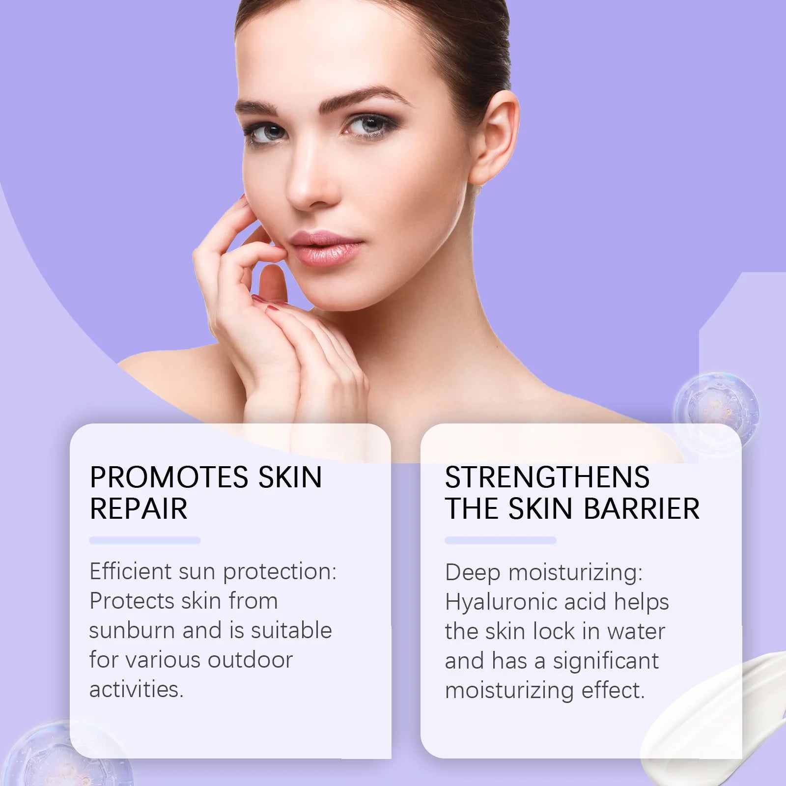 UV Protection Cream Anti Oxidant Sun Block W-Hitening Face Skin Moisturizing Care Shrink Pores Waterproof Anti-Sweat Sun Cream