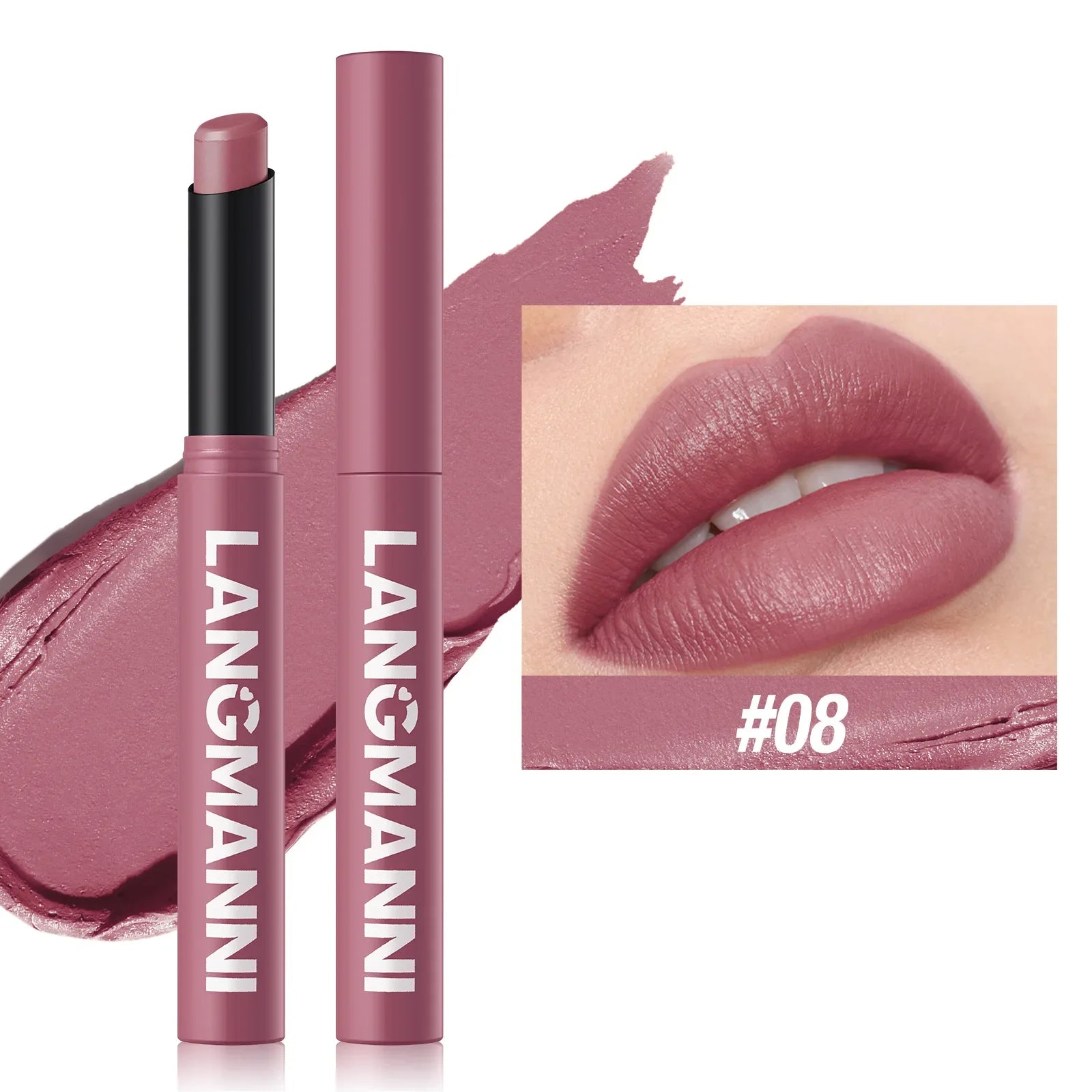 New Rotating Velvet Matte Lipstick Long Lasting Waterproof Lipstick Non-Stick Cup Lip Stain Tint Cosmetics Pencil Liner Makeup