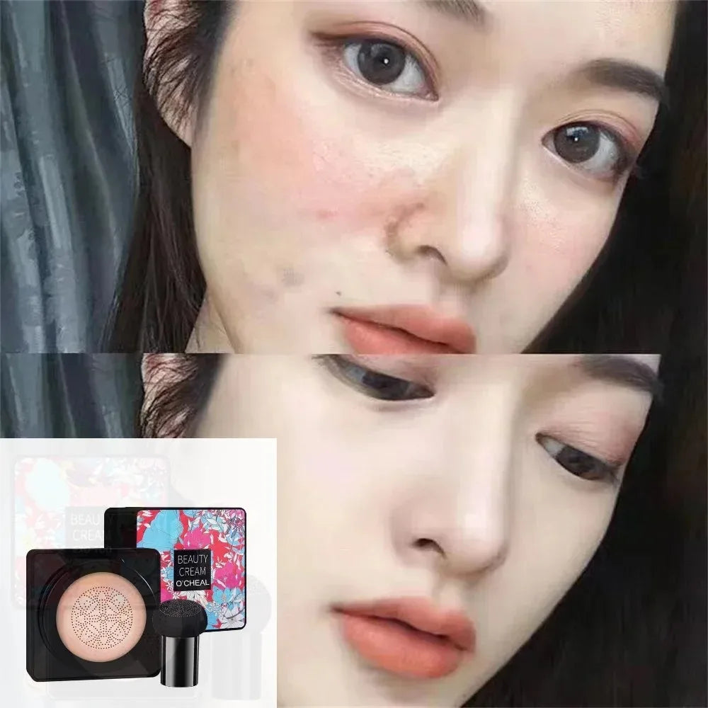 CC Cream Magic Foundation Mushroom Head Air Cushion Waterproof Brighten Foundation Cream Women Base Makeup Face Korean Cosmetics