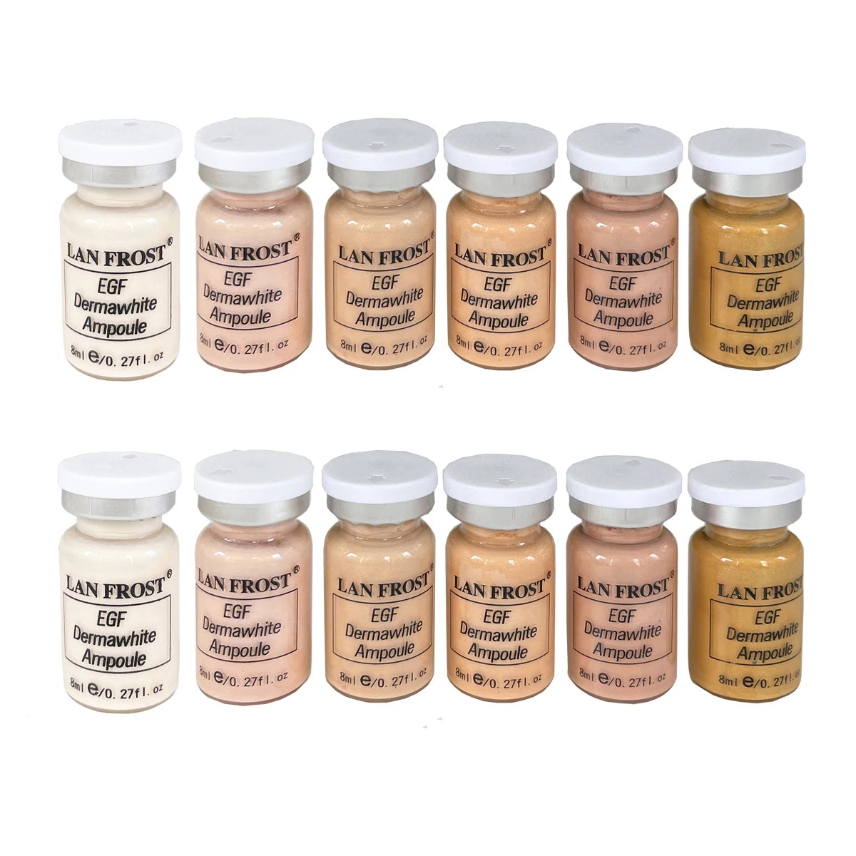 Korea 8ml BB CC Cream Glow Face Skin Care Serum Essence Ampoule Foundation Natural Facial Foundation Cream BB Cream Base Set