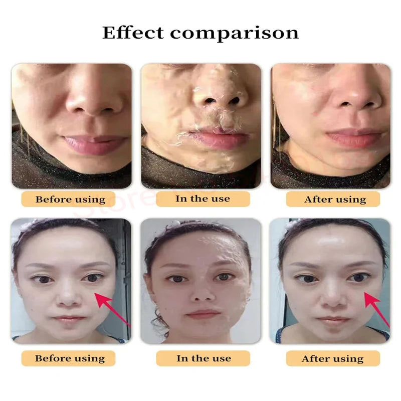 Korean Collagen Hyaluronic Acid Face Mask Repair Firming Lifting Improve Fine Lines Brighten Moisturiz Peptide Essence Skin Care