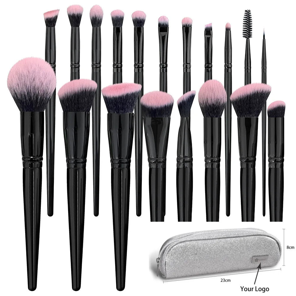 [Biyouyi New Products] 18 makeup brushes set brush ink series loose powder brush eyeshadow brush spot wholesale