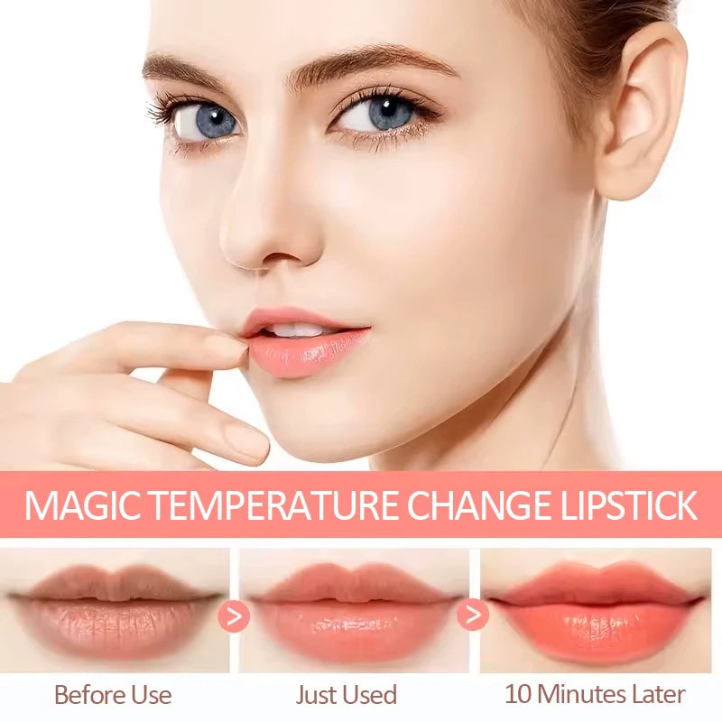 QCUG Crystal Flower Jelly Lipstick, Long Lasting Nutritious Lip Balm Lips Moisturizer Temperature Color Change Lip Gloss