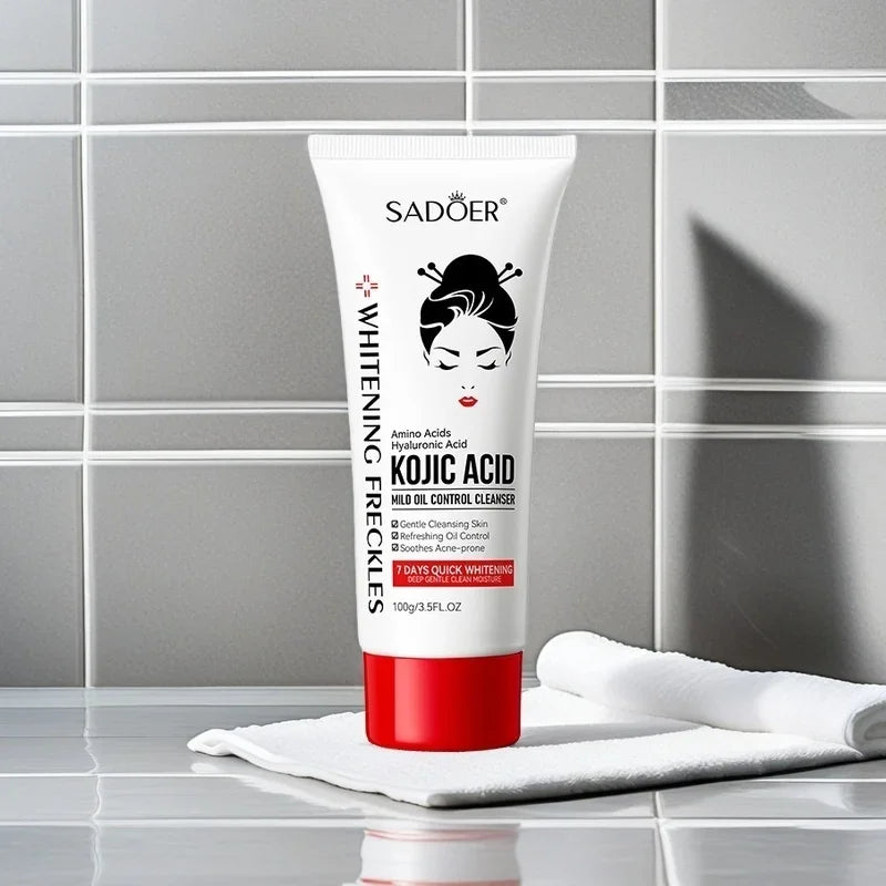 100ml Kojic Acid Skin Care Facial Wash Mild Oil Control Deep Moisturizing Cleansing and Nonirritating Face Cleanser Face Wash