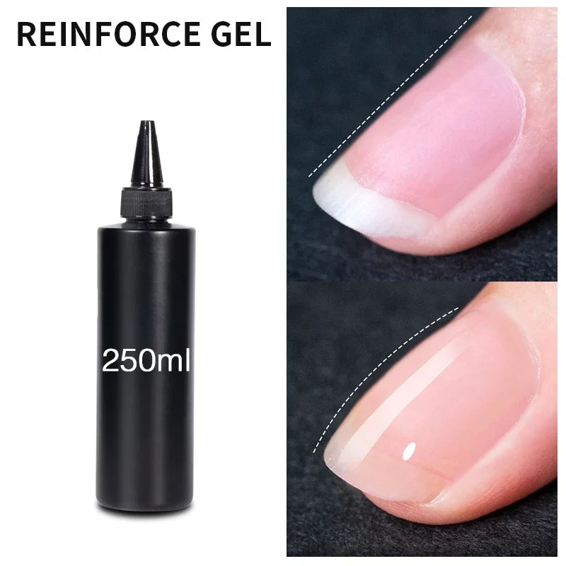 BOZLIN 1KG Super Shinny Top Coat UV Base Gel Polish Matte Top Coat Reinforce Gel Long Lasting Shinning Soak Off Nail Art Varnish