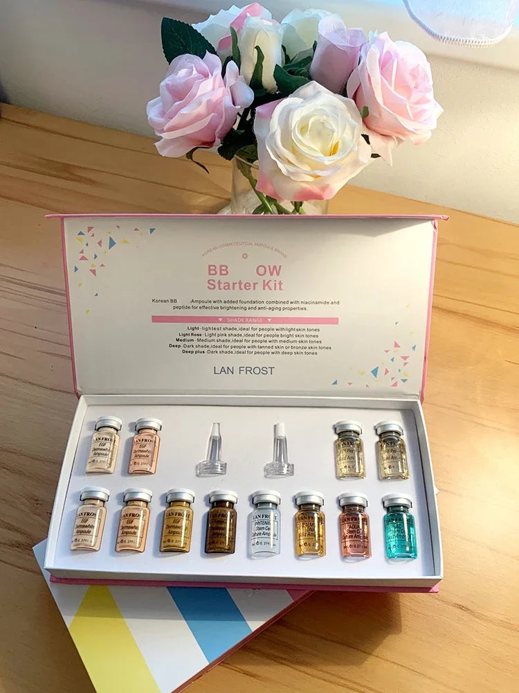 Korea 8ml BB Cream Glow Starter Kit Peptides/Niacinamide Foundation Cream Sunscreen Moisturizing Cream Facial Skin Care