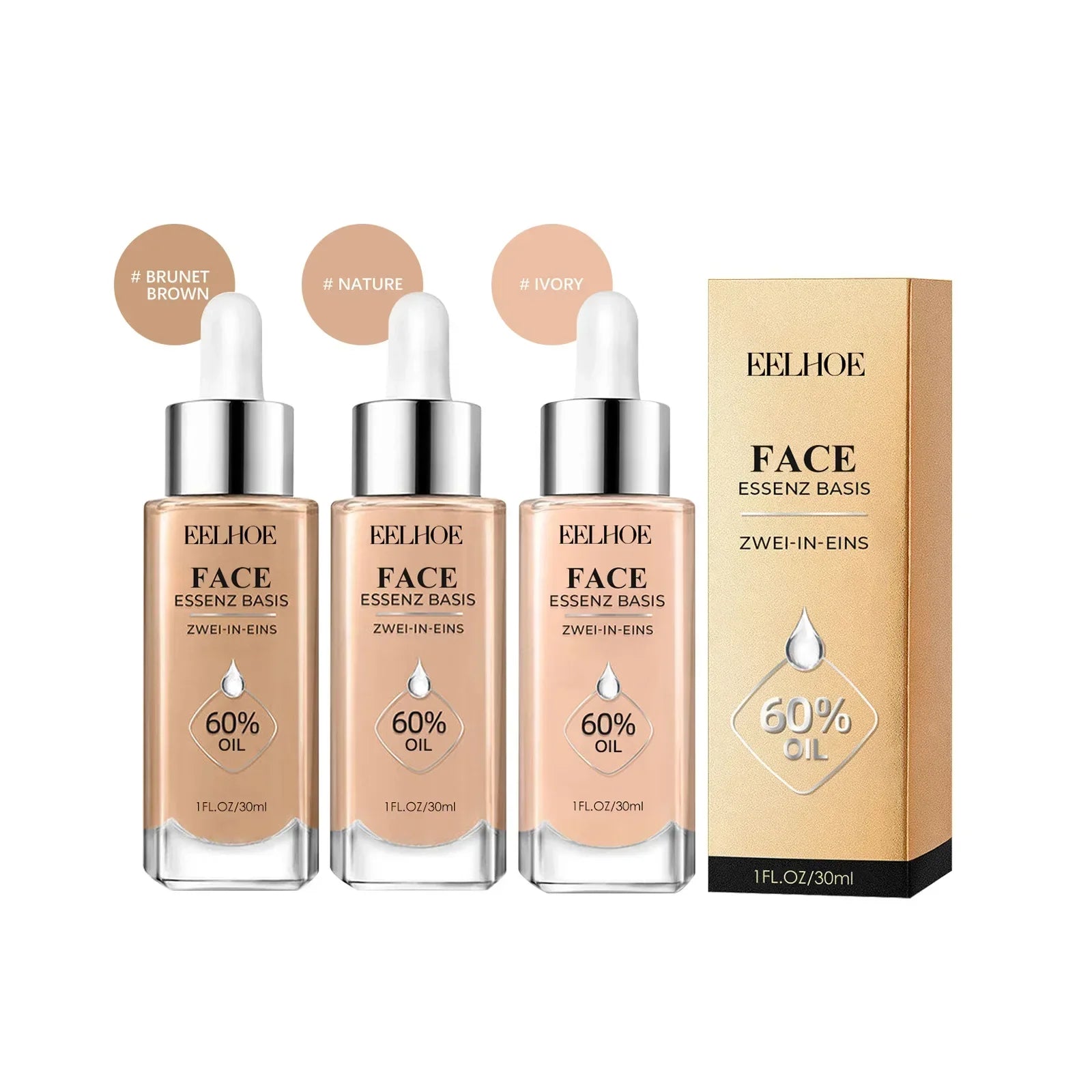 Liquid Foundation Waterproof Makeups High Coverage Concealer Long-lasting Cover Dark Circle Brighten Matte Moisturizing BB Cream