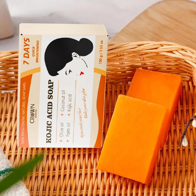 Brightening Bar Kojic Acid Soap Facial Deep Cleaning Even Skin Tone Skin Lightening Soap Oil Control Moisturizing Skin Care 100g