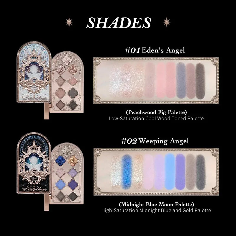 Flowerknows Little Angel Collection Makeup Set Eyeshadow Palette Matte Glow Shimmer Eye Shadow Velvet Lipstick Make Up Blush Kit