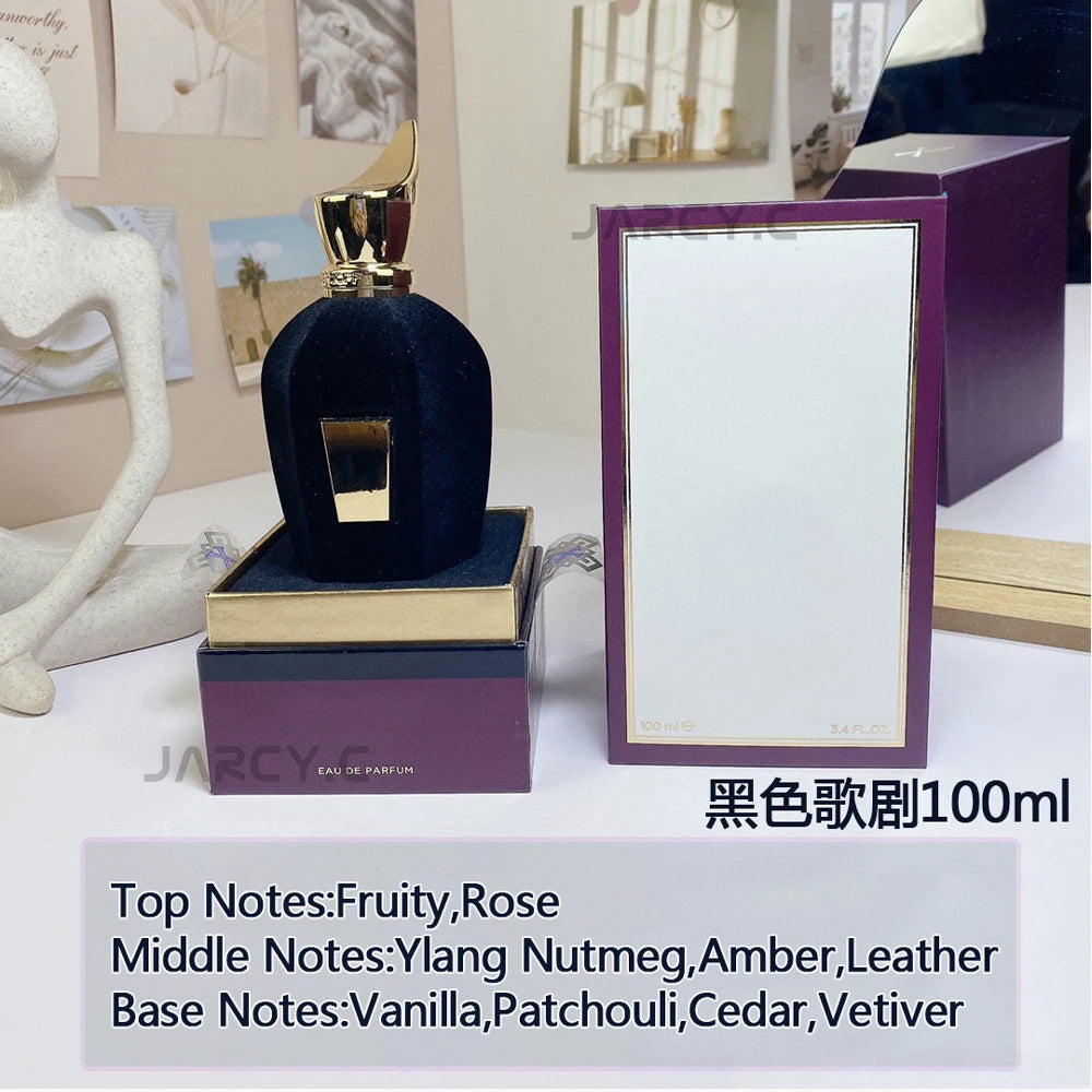 100ml Brand Pure Grass Yellow Coro Black Opera Purple Soprano Women Men Perfume Fragrance Spray Lasting Time Scent