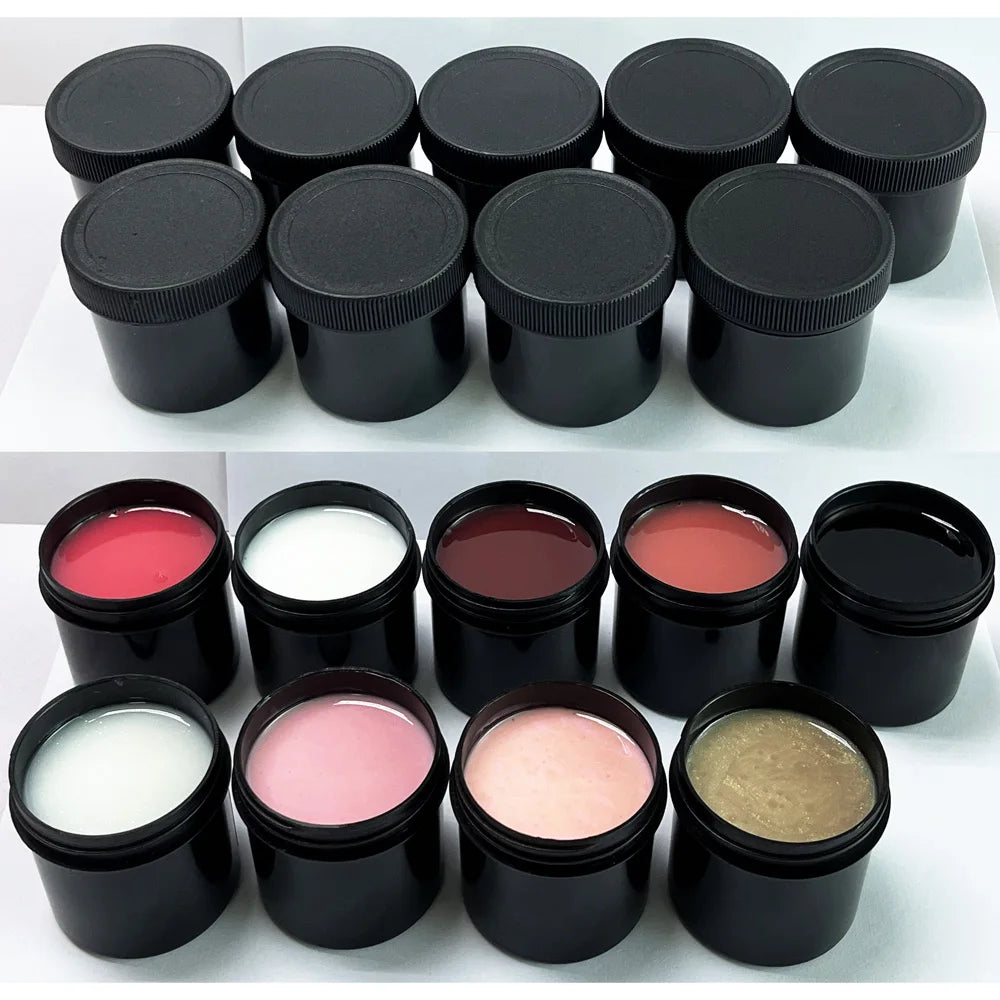 80g Nail Extension Gel Nude Pink Semi-Permanent Soft Gel Medium Viscosity White Clear Nails Builder Jelly French Nail Form Build