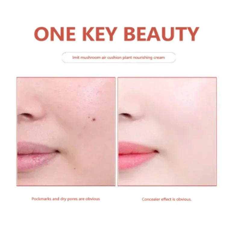 Mushroom Head Air Cushion CC Cream Foundation Moisturizing Long Lasting Face Comestics Natural Brighten Face Base Tone Make Up