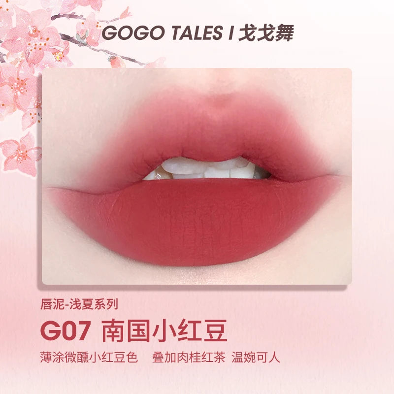 Gogotales Maquillajes Milk Cream Lip Mud Naked Color Matte Velvet Lipstick Vegan Waterproof Lip Glaze Girl korean Makeup