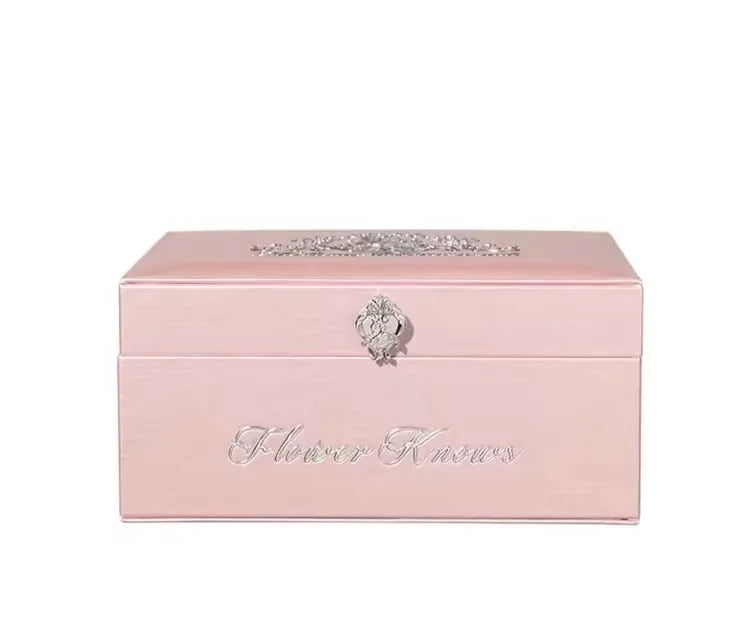 Flowers Know Anniversary Makeup Box Pink Purple Blue Cosmetics Box